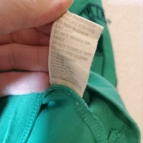 Anthropologie Green Puff Sleeve Blouse - Picture 4 of 7